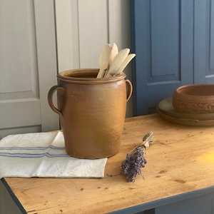 Primitive rustic vintage utensils ceramic jug XL farmhouse container modern farmhouse decoration country house kitchen storage vintage