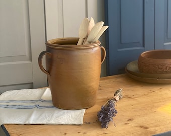 Primitivo rustico vintage utensili brocca in ceramica contenitore XL fattoria moderna decorazione fattoria casa di campagna cucina stoccaggio vintage