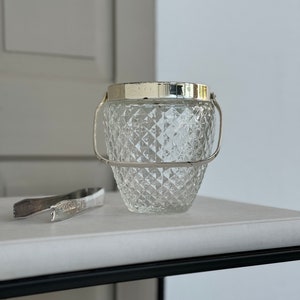 EK042 / 600 gram vintage loodkristal ijsblokjesbakje / goede staat / jaren 60-70 baraccessoires / BarCart Accessoires /loodkristal