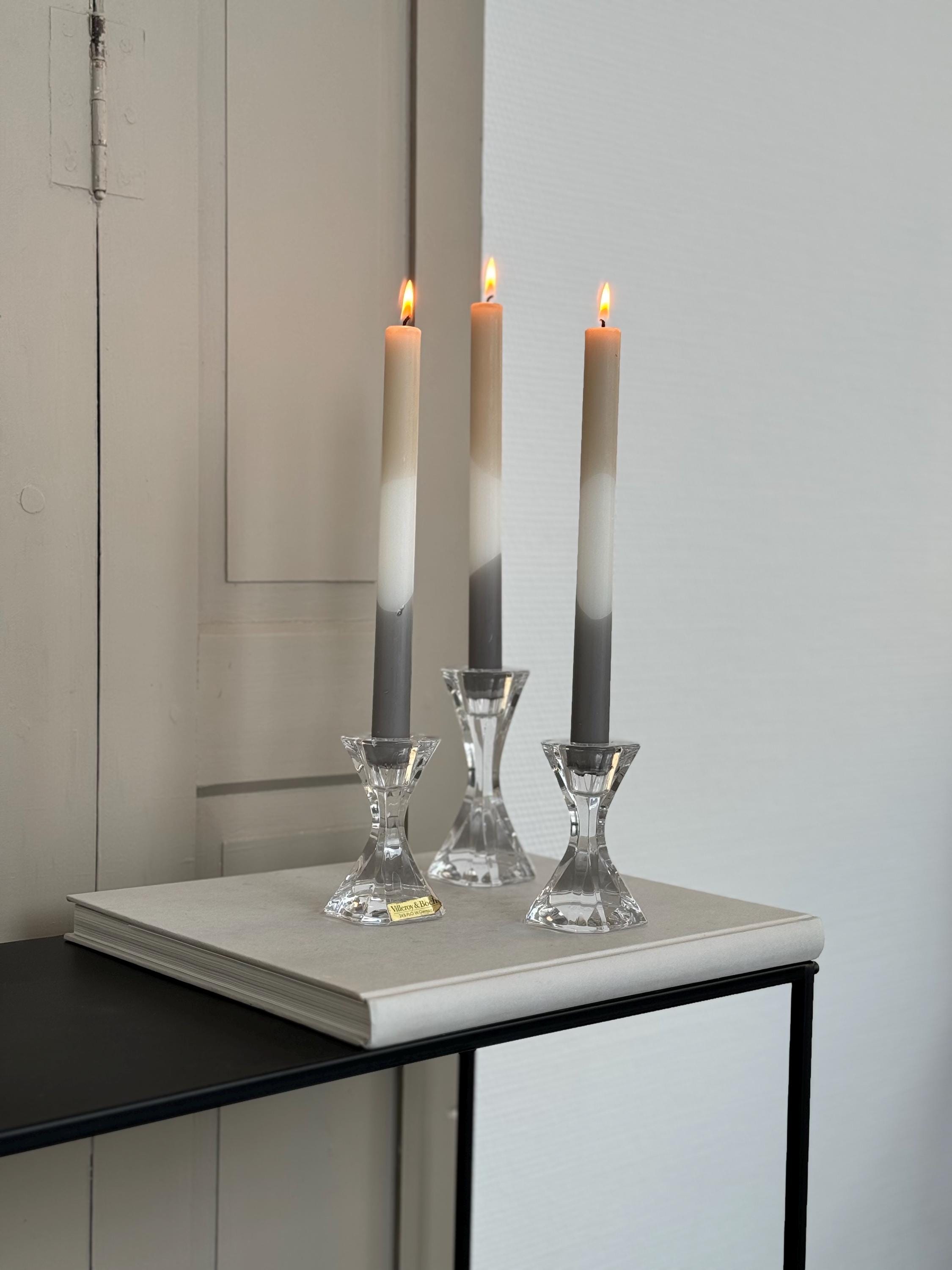 Villeroy & Boch ノスタルジックマーケット キャンドルホルダー ヴィンテージ 3 個セット / ビレロイ & ボッホ 鉛クリスタル