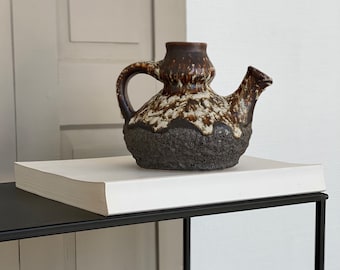 Fat Lava Keramik Vase / Keramikvase / Lava Ceramic / Vulkangestein / 1970s / West Germany / Studiokeramik / Mid Century / Jopeko Paris