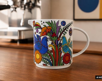 Villeroy & Boch Acapulco Milk Jug – Vintage 1970s Porcelain – Mid Century Modern Flower Power – Made in Luxembourg Collector Villeroy Boch