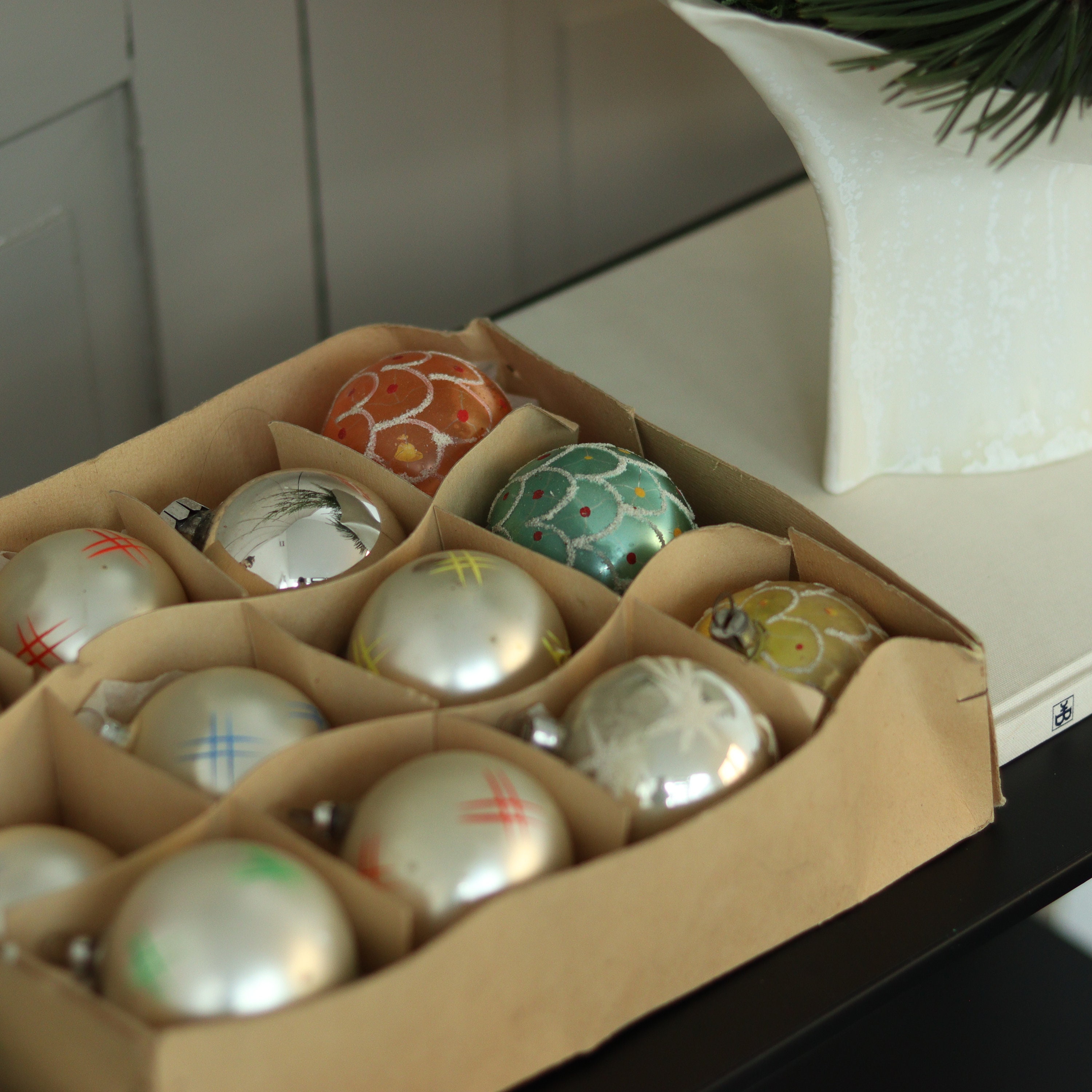 Set 12 PCS / 6cm / Vintage Christbaumkugeln / 5060er Jahre Etsy.de