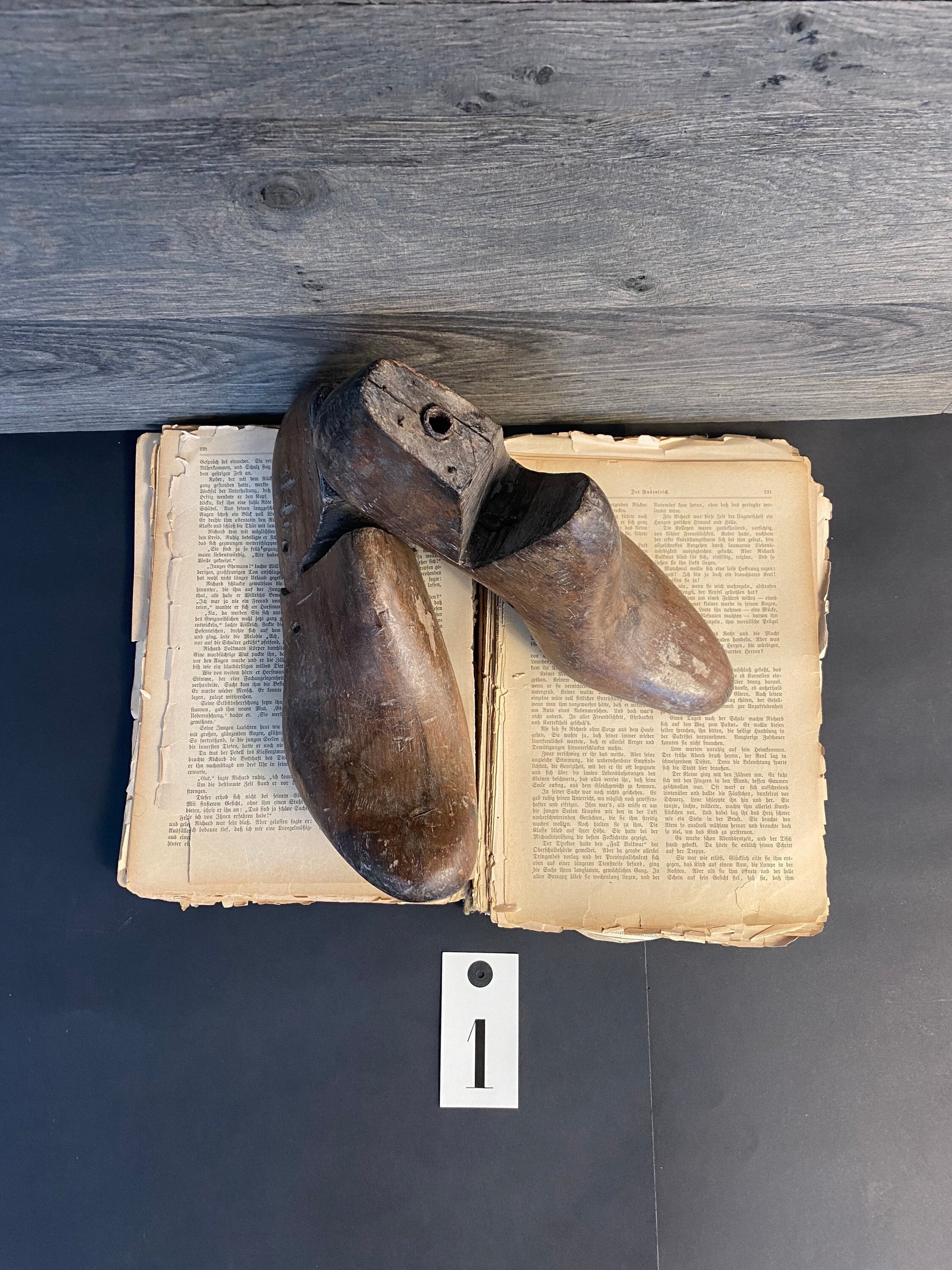 2個セット / 非常に古い靴の木型 / 装飾的な靴の木型 ヴィンテージ