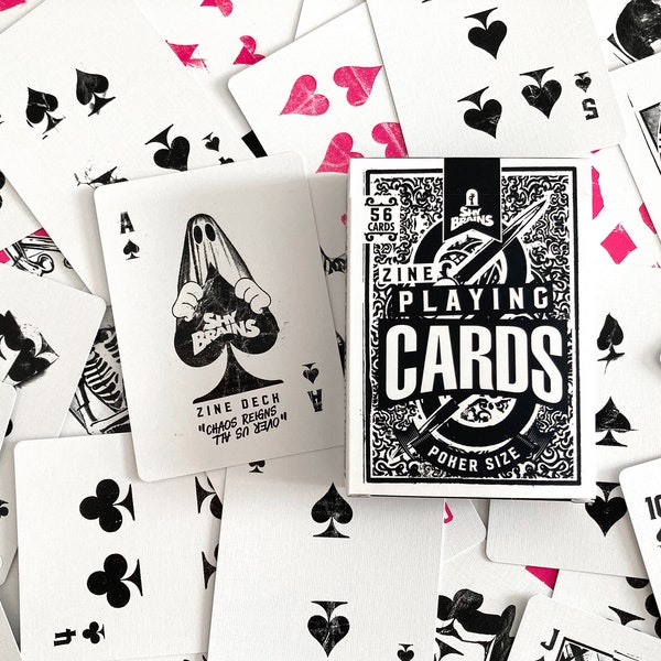 Zine Deck Playing Cards - hand cut/pasted & scanned poker cards / xerox photocopy punk collage poker