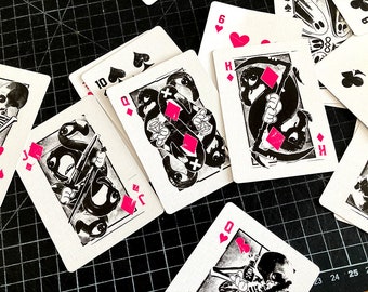 Zine Deck Playing Cards - Hand Cut/pasted & Scanned Poker Cards