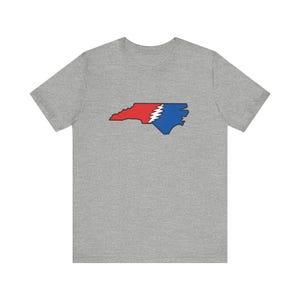 North Carolina Stealy Bolt | Unisex Short Sleeve Tee Athletic Heather