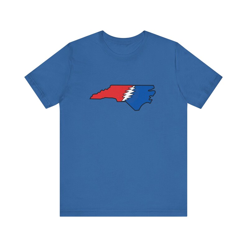 North Carolina Stealy Bolt | Unisex Short Sleeve Tee Columbia Blue