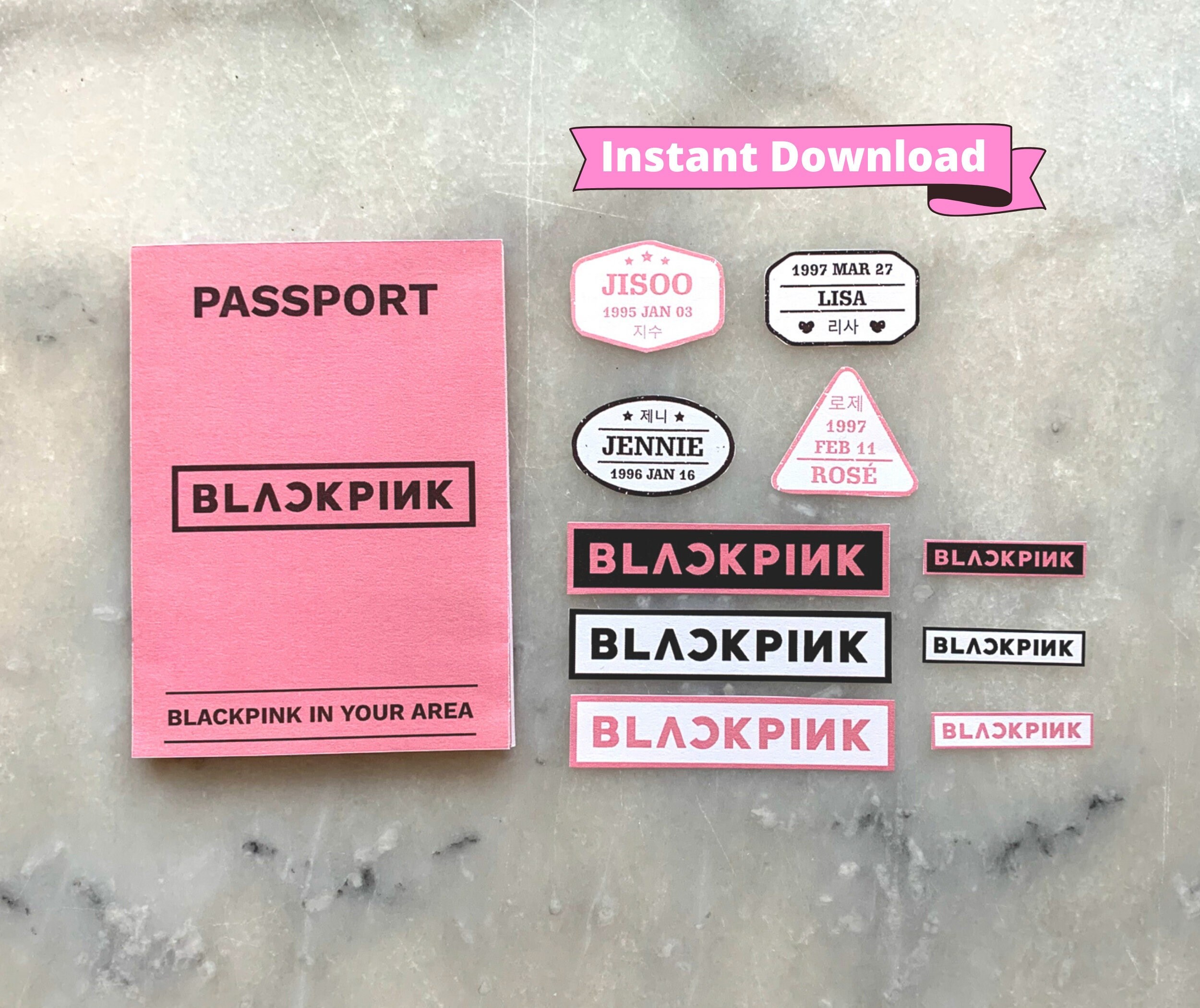 BLACKPINK Kpop Passport Blackpink Gifts Kpop Merch Arts Etsy Ireland