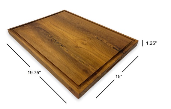 Handcrafted Solid Single Piece Teak Wood Cutting Board With Juice Groove No  Joint. No Glue. Free Shipping. 
