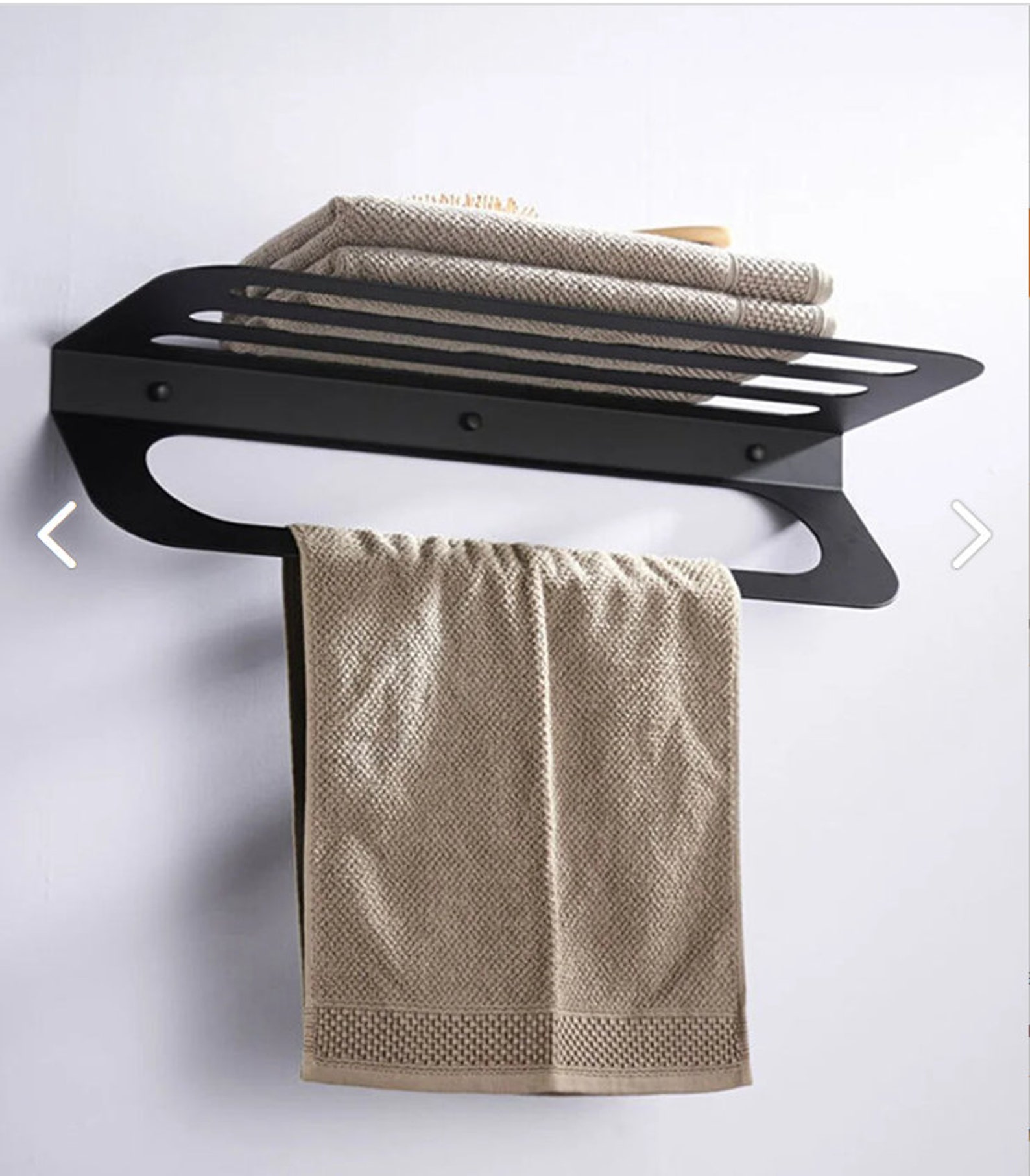 Bath Rack & Towel Holder, Towel Holder, Minimalist Metal Black Towel ...