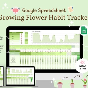 Narzędzie do śledzenia upraw kwiatów, szablon Arkuszy Google (do pobrania w wersji cyfrowej)