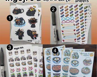 Inyuji's Discount Sticker sheets-misprints/discontinuing