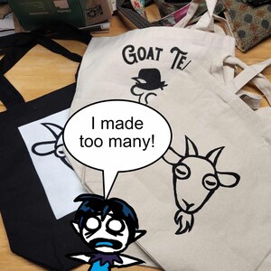 Goat canvas tote bags