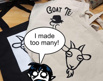 Goat canvas tote bags