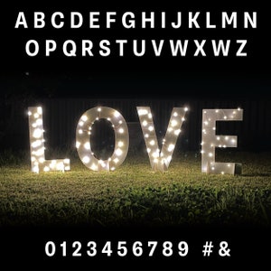 12 Marquee Letters, Light up Letters 