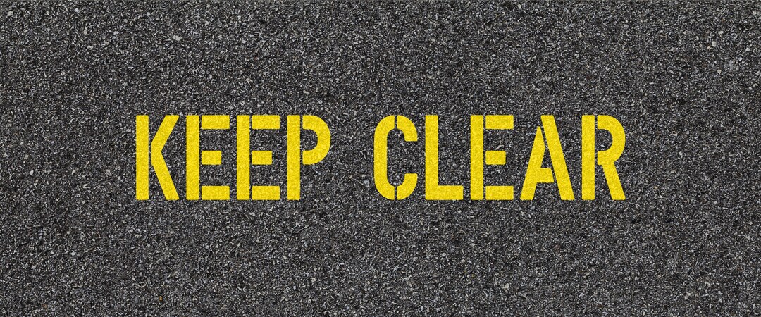 Keep Clear KEEP CLEAR Reusable Line Road Marking Car Park Parking Stencil Sign ...