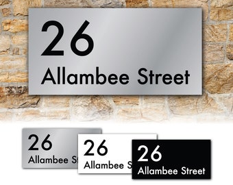 Custom Aluminium House Number and Street Name Address Sign Plaque Metal Gift