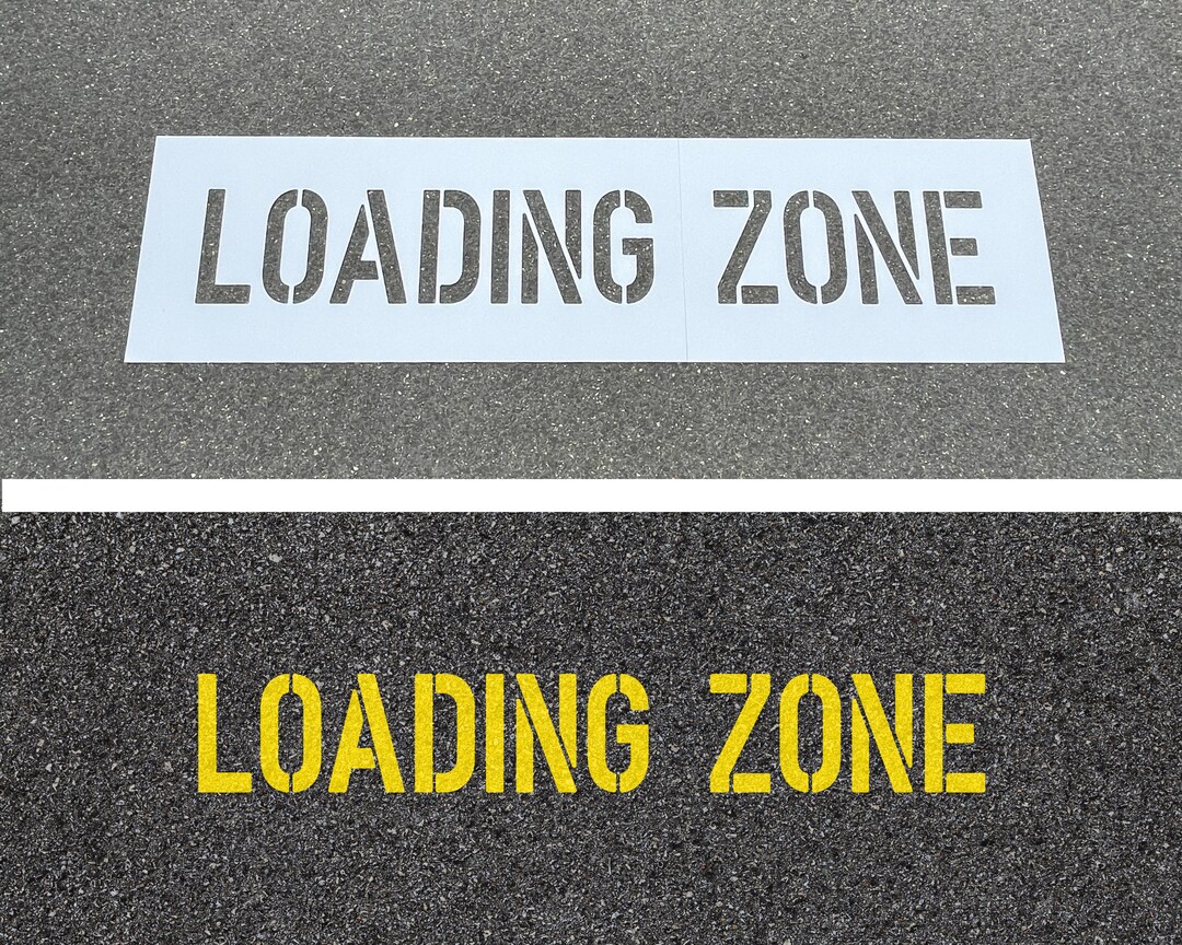 LOADING ZONE Reusable Line Road Marking Car Park Parking Etsy