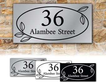 Custom Aluminium House Number and Street Name Address Sign Plaque Metal Gift