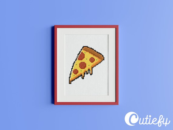 Pixel Piece Pizza Cheese Pepperoni Italian Stock Illustration 2363122345