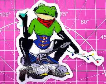 Slippy Domme Starfox Ohrstecker Weihnachten Sticker CLEAR