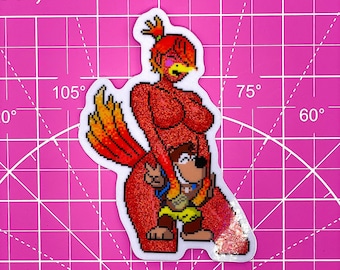 Banjo-Kazooie Thanksgiving Sticker Glitter