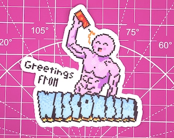 Buff Kirby Wisconsin Pin-up Sticker (Matte)