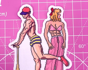 Ness X Paula Earthbound Sticker CLEAR