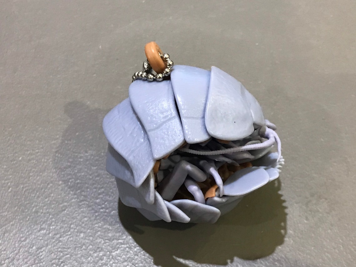 Plastic Pill Bug Roly Poly Insect Potato Bug ISOPOD KEYCHAIN Figure W ...