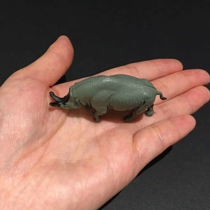 Vintage Kaiyodo Brontotherium Ancient Rhino Rhinoceros Dinosaur Dinotales Plastic Miniature Figure