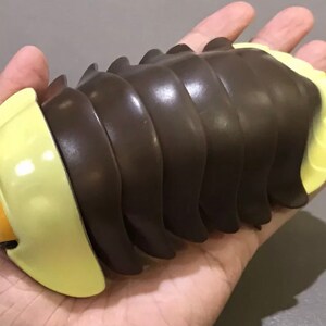 Plastic Pill Bug Roly Poly Insect Potato Bug Isopod Figure w/Moving Parts - RUBBER DUCKY Color 14cm