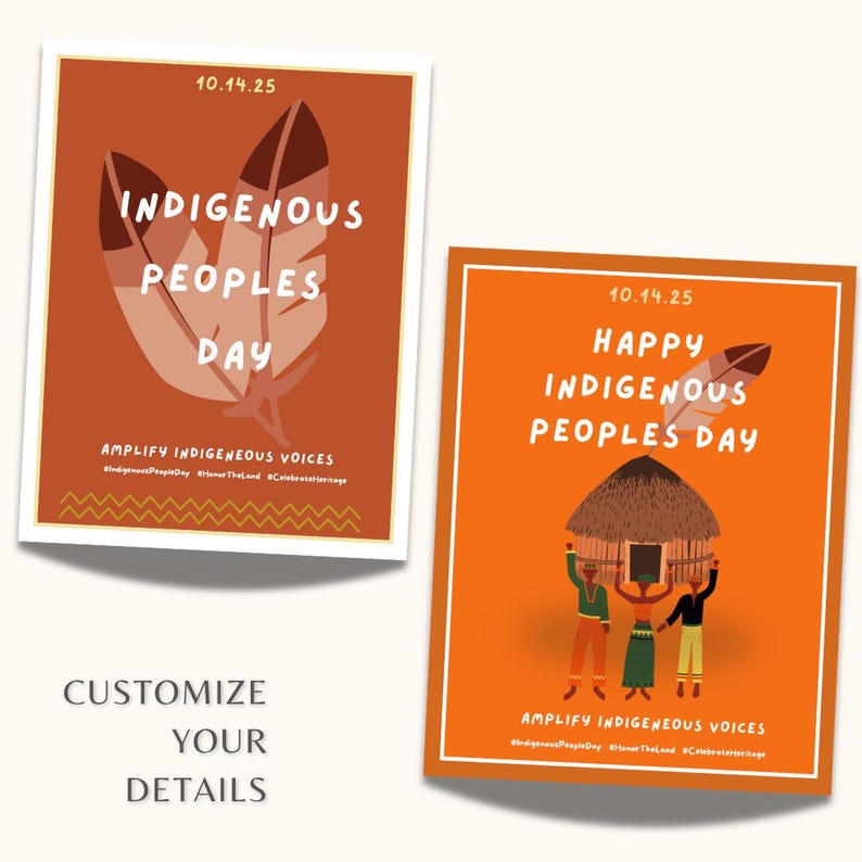 Editable Indigenous Day Poster Indigenous Peoples Day Native American ...