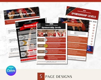 Sponsorship Fundraising Flyers Template Non Profit Event Sponsorship Levels Donation Package Sponsorship Menu Sponsorship Form Sponsor Menu