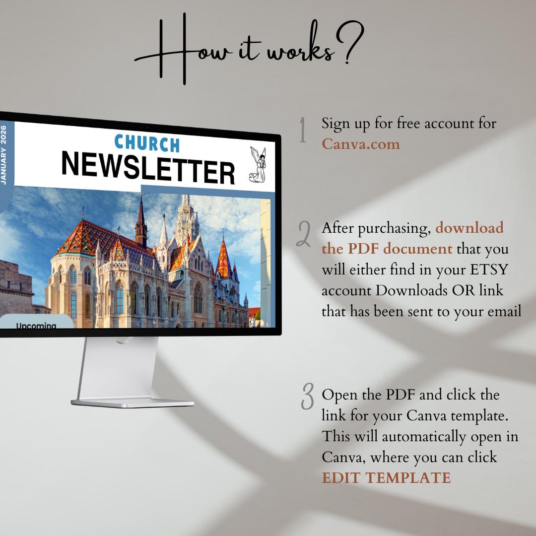 Bulletin Newsletter Examples Editable Church Newsletter Template Church Flyers Church Newspaper ...
