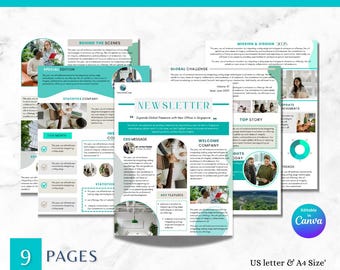 2025 Newsletter Templates for Corporate Business Newspaper Email Newsletter for Client Updates Marketing News Letter Infographic Template