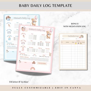 Registro giornaliero del bambino, scheda di valutazione della cura del bambino per la babysitter, registro giornaliero del neonato, registro delle attività del bambino, registro delle poppate del bambino, monitoraggio dei farmaci del bambino