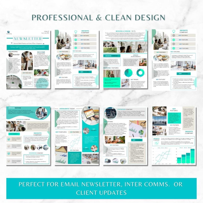 2025 Newsletter Templates for Corporate Business Newspaper Email ...