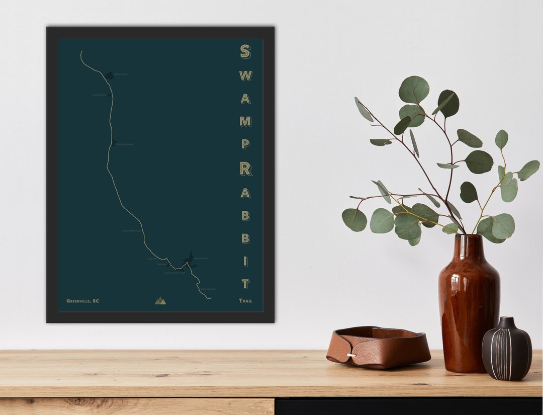 Swamp Rabbit Trail Map Swamp Rabbit Trail Poster Trail Maps Greenville