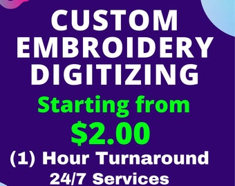 Custom Embroidery Digitizing, Logo Digitizing, Image Digitizing Embroidery, Custom Digitize, Embroidery Digitizing Service, 3D Puff Digitize