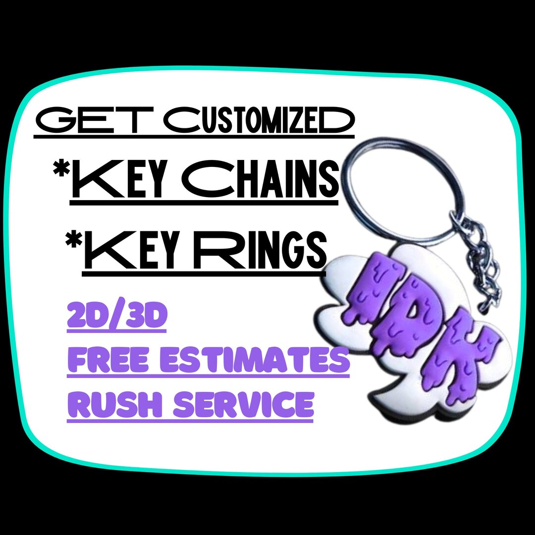 Custom PVC Keychain: 2D/3D Personalized Key Ring - Etsy