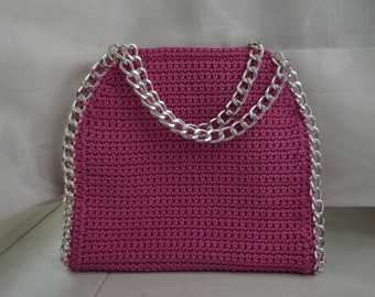 Catena Per manici Borsa In Pvc Con Anelli Sganciabili Colore Argento Misura  1 Metro