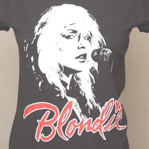 Camiseta negra BLONDIE Caprice Auténtica Nueva Sin Usar Foto en Vivo