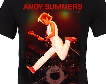 Andy Summers 2023 Tour T-Shirt Jumping Photo New Unworn Authentic Merchandise