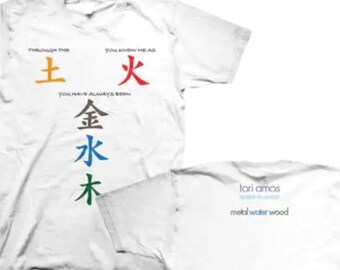 Tori Amos 2022 Ocean to Ocean White Metal Water Wood T-Shirt Unisex Large Extra Large