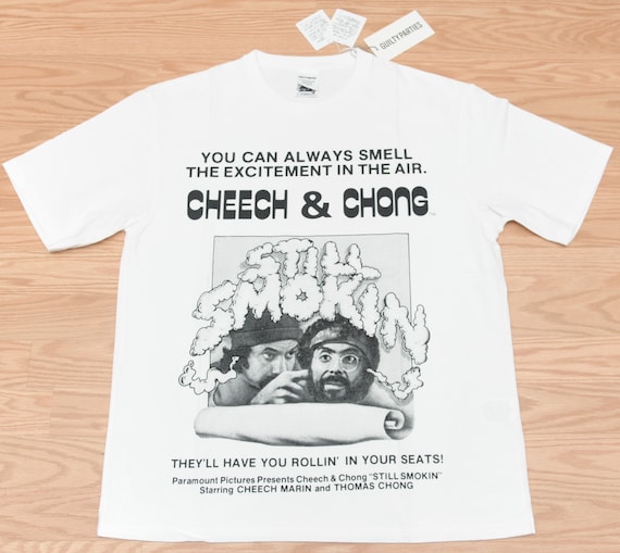Rare Cheech & Chong X Wacko Maria WHITE T-shirt Still Smokin