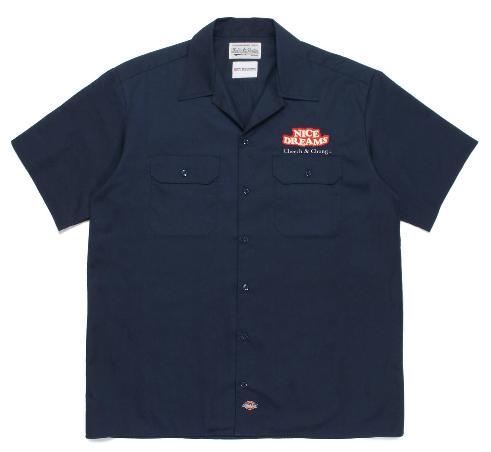 よ*よ様 WACKOMARIA ワコマリア cheech & Chong コーチ Cheech & Chong WACKO MARIA the Guilty Parties Blue Work Shirt