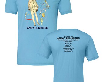 Camiseta de Andy Summers Otoño 2024 Fretted & Moaning, merchandising oficial de la gira