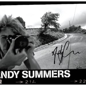 Póster litográfico de la gira 2023 de Andy Summers, de 18&quot; x 12&quot;, firmado