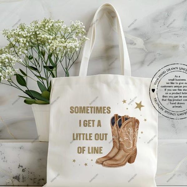 Cowboy Boots Gift | Line Dancing | Country Birthday | Cowgirl | Wild West | Cowboy | Gift for Her, Him | Tote Bag